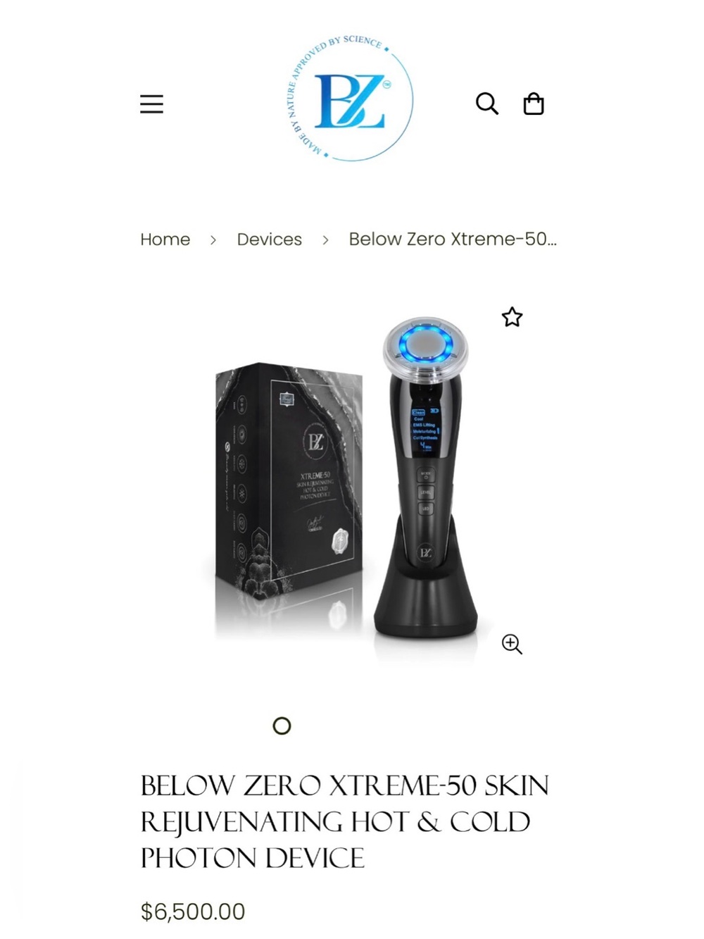 Below Zero Xtreme-50 Skin Rejuvenating Hot & Cold Photon Device